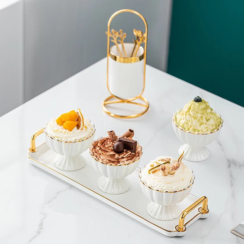 Corrine Dessert Cup Tray Set