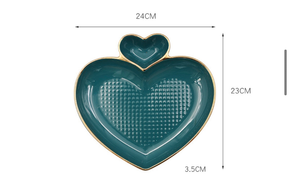 Kelsey Heart Dumpling Plate