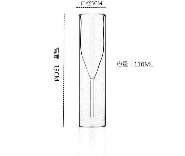 Alvaro 2pc double wall champagne flute