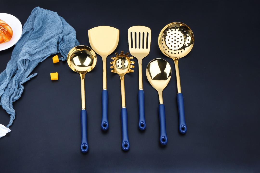 Franco Kitchen Utensil With Ceramic Grip and Rack 6pcs