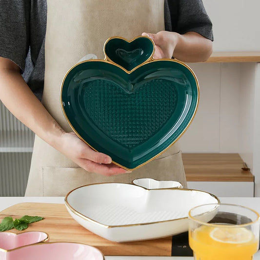 Kelsey Heart Dumpling Plate