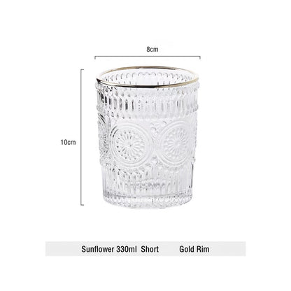 Sunflower drinking glass
