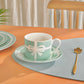 Tiffany inspired set of 2 Teacup and Saucer