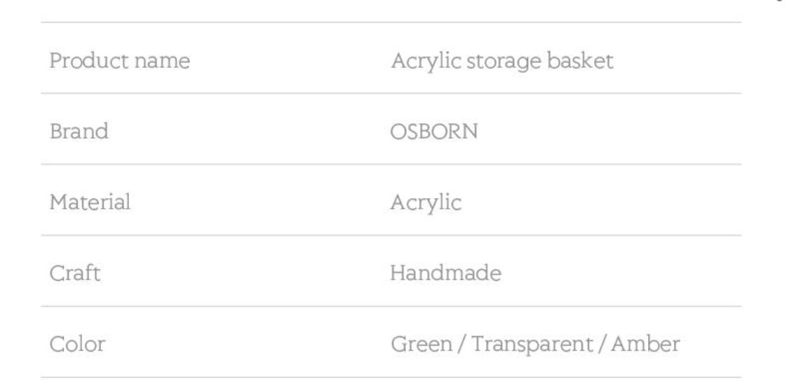 Lolita Acrylic Storage Basket