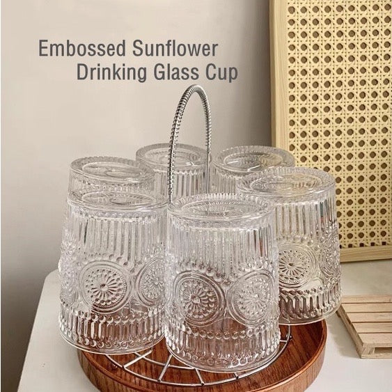 Sunflower drinking glass