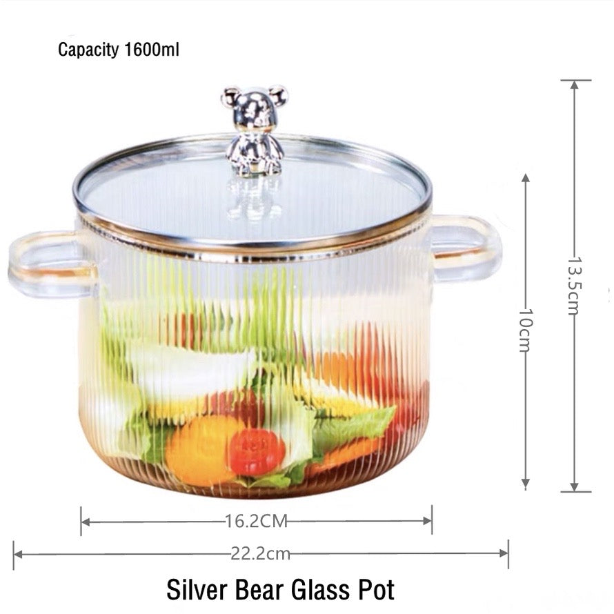 Keena glass cooking pot